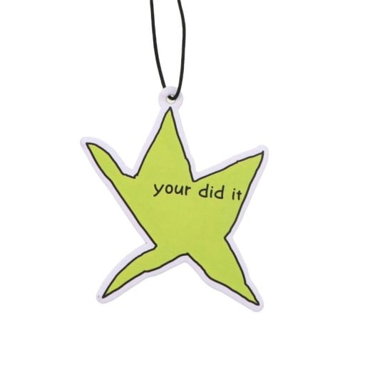 Biltillbehör luftfräschare hängande stjärna med texten „your did it“ aromaterapi hänge grön inredning dekoration