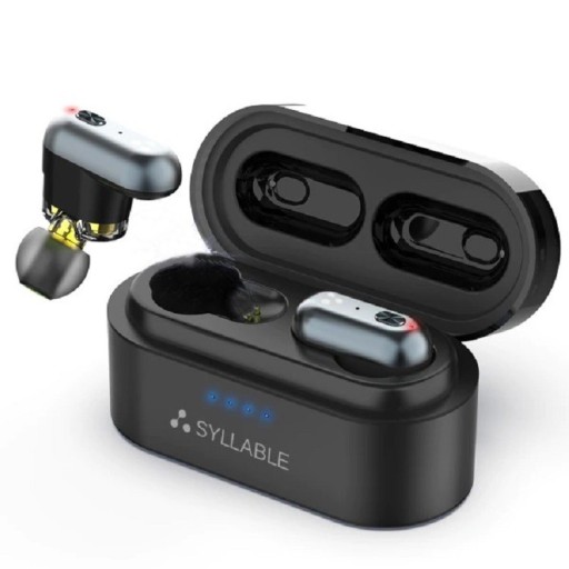 Trådlösa in-ear hörlurar med laddningsfodral 500 mAh Bluetooth 5.0 Räckvidd 10 m Musik- och samtalskontroll Batteritid ca 10 timmar Svart