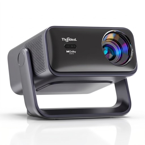 Projektor ThundeaL TD99W Nativ 1080p och 4K avkodning Diagonal 127–508 cm 360° bildrotation Wi-Fi och HDMI 2.1 Mörkgrå Hemmabiograf