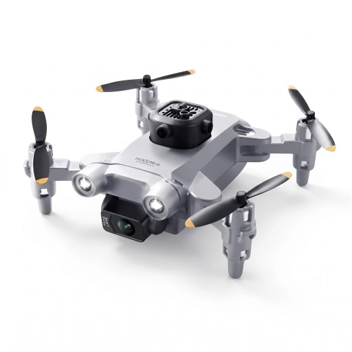 Mini drönare 4DRC V30 med dual 4K kamera FPV och hinderundvikande Funktion Räckvidd 800 m Fällbar Grå För fotografering och filmning från luften