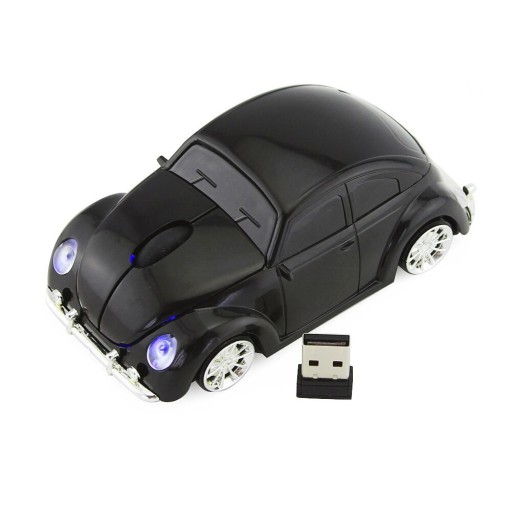 Trådlös mus i form av en retrobil med lysande lampor för dator och bärbar dator USB-mottagare 2,4 GHz Upplösning 1000 DPI Räckvidd 10 m