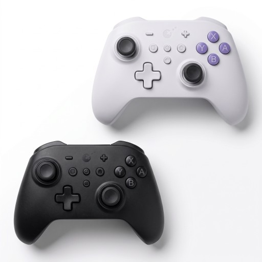 Trådlös spelkontroll med Hall-effekt joysticks och avtryckare, 2,4 GHz adapter och bakre paddlar för Windows, Switch, Android och iOS