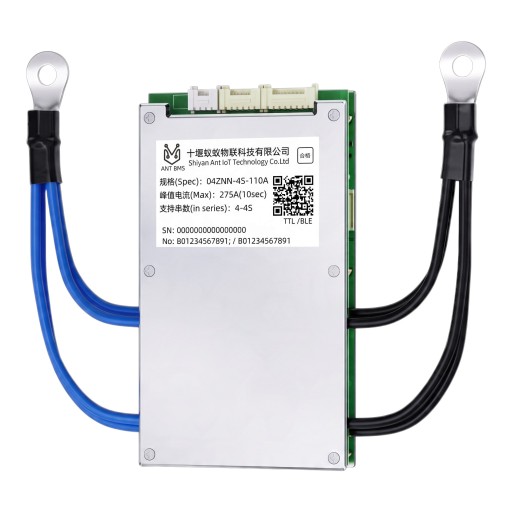 Balanserande BMS-modul JNFN S Bluetooth 4S Kontinuerlig ström 110 A För Li-ion LiFePO4 LTO och Na-ion Silver För elcyklar och elscootrar