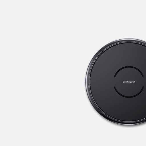 Trådlös laddningsplatta för telefon Rund form Kropp av aluminiumlegering Maximal effekt 10 W USB-C-kontakt Kabel ingår