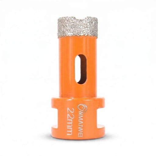 Couronne de forage diamantée 22 mm avec filetage M14 pour meuleuse angulaire Diamant vaccum-soudé Orange Forage à sec pour carrelage et marbre