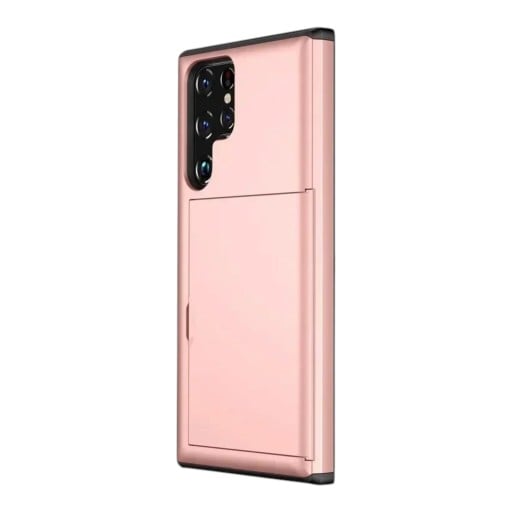 Pouzdro pro Samsung Galaxy S24 Ultra S držákem na karty Kryt s posuvnou kapsou PC a TPU Na platební kartu i doklady