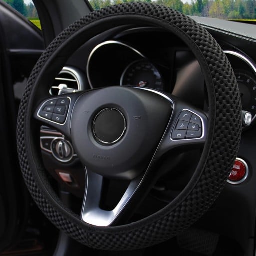 Breathable Steering Wheel Cover 38 cm Made of Mesh with Massage Protrusions Lightweight Cover for Summer and All Year Round Suitable