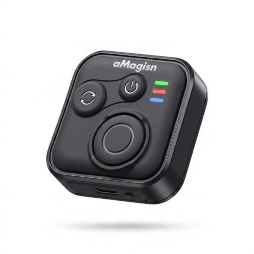 Bezdrátové dálkové ovládání Bluetooth aMagisn pro Insta360 GoPro i DJI S poutkem na zápěstí ABS a silikon Černé Výdrž až 96 h