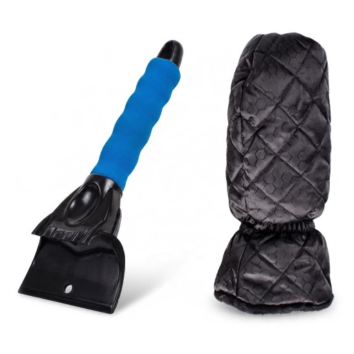 Is-skrapa med handskar 25 x 9,3 cm Skumhandtag av EVA Vattentät isolerad handske 31,5 x 19 cm För vindrutan