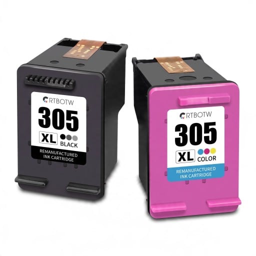 Gereviseerde inktcartridges HP 305XL Set Zwart 20 ml en Driekleurig 18 ml Voor printers HP DeskJet 2700 2710 2720 2721 2722 4110 4120