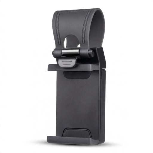 Mobile Holder for Steering Wheel Telescopic Universal 10 x 4 x 2.5 cm with Elastic Strap Car Phone Holder for Navigation