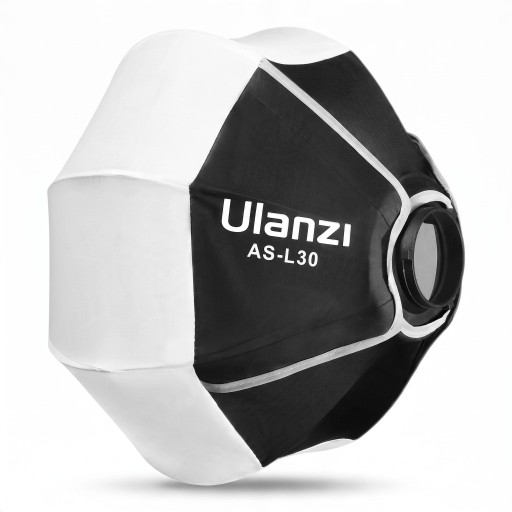 Kompaktní softbox Ulanzi AS-L30 s montáží Skládací lucernový difuzor 30 cm Černobílý S úložným vakem Na focení a video světla