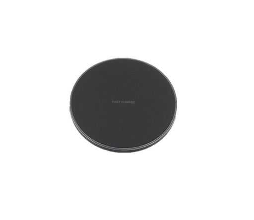 Trådlös Qi-laddare 10 W för telefoner med trådlös laddning Rund platta av plast ABS och metall Strömförsörjning via Micro USB