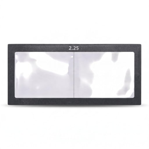 Lupa dioptrica para máscara de soldadura 2,25 dioptrias Dimensão 11 x 5,5 cm Espessura 3 mm Vidro Moldura preta Para soldadura precisa