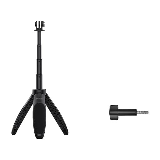 Mini selfie tyč se stativem TELESIN 2.0 pro akční kamery GoPro DJI Insta360 Teleskopická 15 až 40 cm Hliník 98 g Šroub v balení
