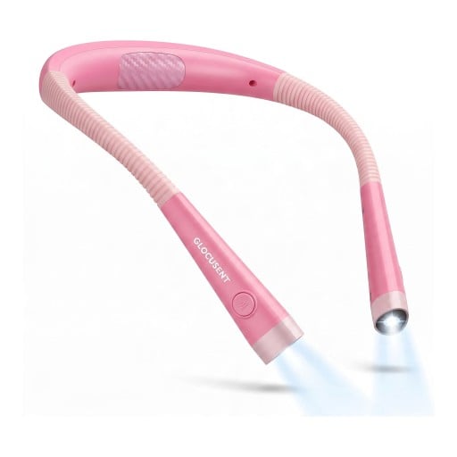 Lampe LED rechargeable pour le cou 3 couleurs de lumière 6 niveaux de luminosité Batterie 1000 mAh Jusqu'à 80 heures Bras flexibles