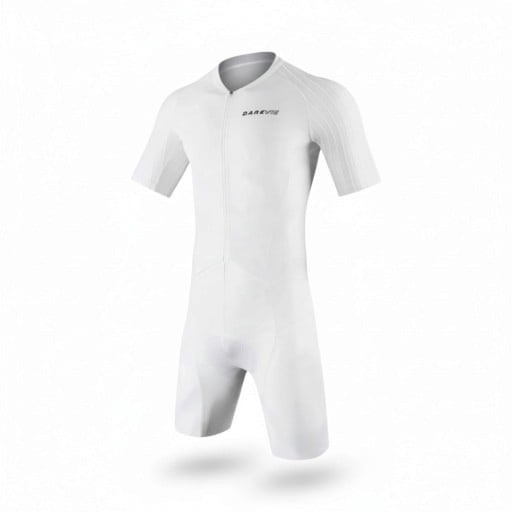 Men's Cycling Set Short Sleeve Jersey and Shorts with Padding Stretchy Material 80% Polyester and 20% Spandex White Jersey and Shorts