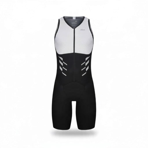 Men's Cycling Set Sleeveless Jersey and Shorts Front Zip Stretch Material 80% Polyester and 20% Spandex