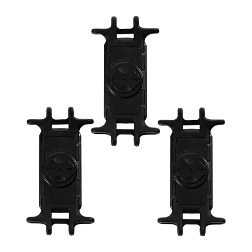 Ensemble de 3 supports de téléphone en silicone pour vélo avec attache Garmin Pour téléphones de 4 à 7,5 pouces 12,8 x 6,7 cm Noir Pour attache Garmin