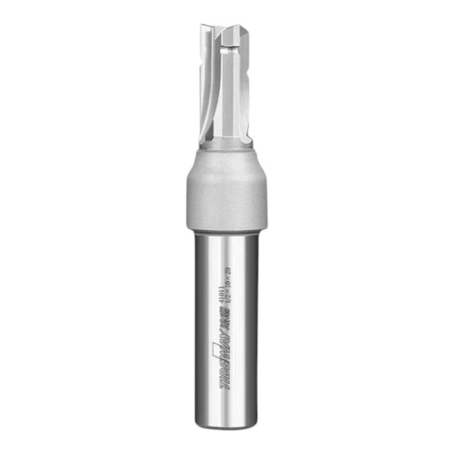 Drážkovací fréza TCT 10 x 20 mm Rovná trojbřitá Stopka 1/2 palce 12,7 mm Tvrdokov Horní frézka i CNC Stříbrná Dřevo a dřevotříska