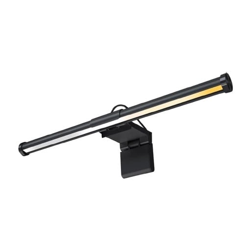 LED Monitorleuchte 44 cm Touch-Steuerung 5 Farbtemperaturen Stufenloses Dimmen Fester Halter für Monitorrahmen Schwarz USB