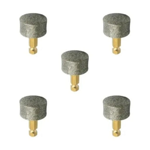 Replacement Diamond Grinding Heads 5 pcs for Electric Nail Grinder Diamond Grinding Surface Metal Shaft for Dogs and Cats