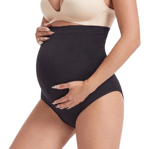 Culottes de grossesse sans couture à taille haute pour femmes enceintes, culottes élastiques, coupe classique