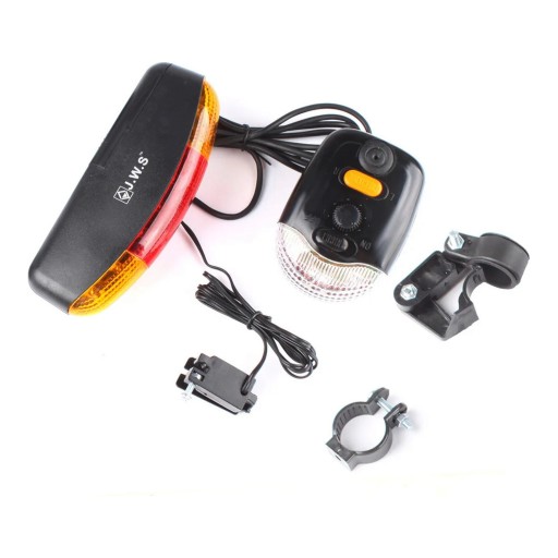 Bicycle Rear Light Set with Indicators and Brake Light Handlebar Controller with LED Light and Horn 8 Melodies Plastic ABS Black