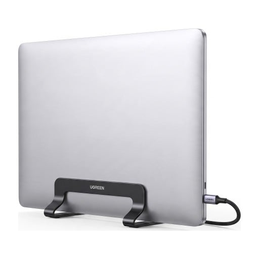 Vertikální stojan na notebook UGREEN Nastavitelná šířka 12 až 26 mm Hliníková slitina 15 x 7,8 cm Pro tablet i knihy