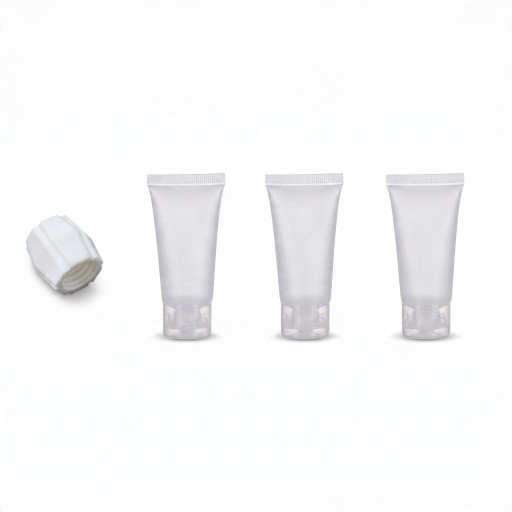 Travel Tubes 15 ml Set of 3 with Toothpaste Transfer Adapter Refillable Matte Tubes with Cap Mini Pack for Handbag