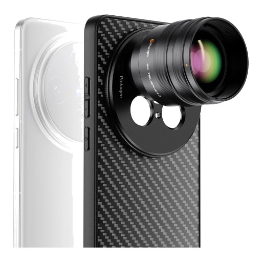 Telekonvertor 2x pro vivo X200 Pro s pouzdrem Závit 17 mm Ohnisko 240 mm Optické sklo 7 čoček Černý Teleobjektiv na mobil pro focení