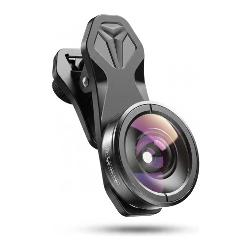 Obiettivo super grandangolare per smartphone 170° con clip universale Lenti in vetro ottico Corpo in alluminio Nero Per paesaggi e architettura