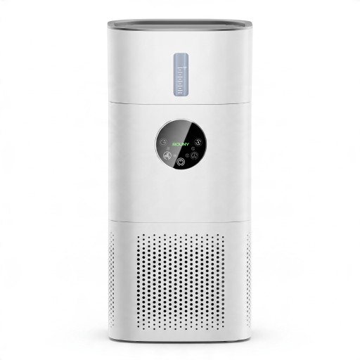 Luftreiniger mit Luftbefeuchter 2 in 1 Filter H13 True HEPA CADR 150 m³/h 24 W Touch-Steuerung und Timer Weiß Für Schlafzimmer und Wohnzimmer