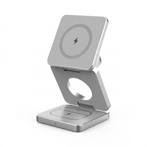 Käännettävä magneettinen langaton laturi 3v1 Qi 15 W iPhonelle, Apple Watchille ja AirPodsille 68 x 68 x 23 mm USB-C-kaapelilla