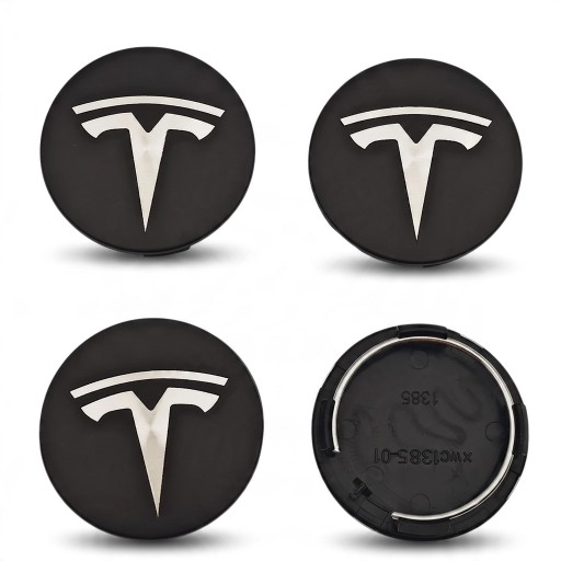 Wheel Centre Caps for Tesla Model 3 Y S X 4 pcs 56 mm Matte Finish Waterproof Snap-On Easy Installation For Car Wheels
