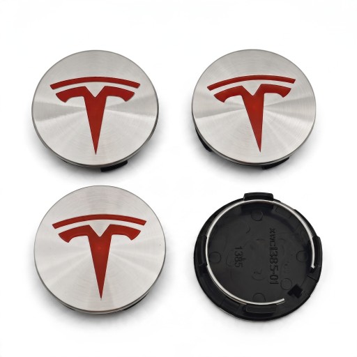Wheel Centre Caps for Tesla Model 3 Y S X 4 pcs 56 mm Chrome Finish Waterproof Snap-On Easy Installation for Wheels