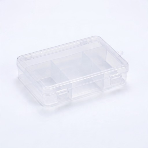 Gennemsigtig plastikboks med rum 139 x 99 x 33 mm Organizer til perler smykker medicin og småting To låse med ophængningsøje