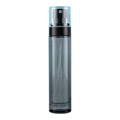 Flacone spray 100 ml con nebulizzazione fine 15,2 x 3,7 cm riempibile in PET grigio fumé per acqua per il viso, alcol e cosmetici