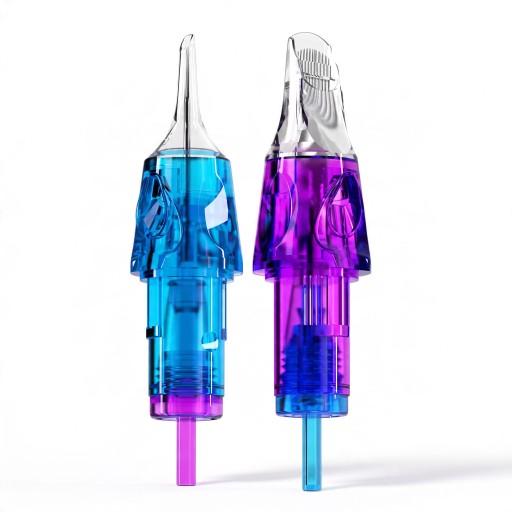 Aiguilles de tatouage cartridge 20 pcs Round Shader 11 pointes 0,35 mm 1211RS-M Jetables stériles Violet Bleu Pour ombrage et remplissage