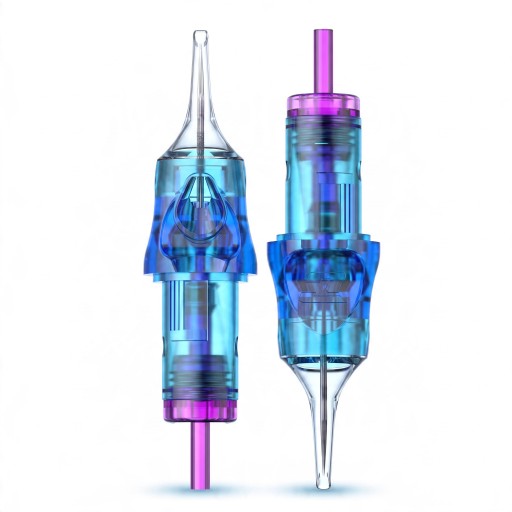 Aiguilles de tatouage cartridge 20 pcs Round Liner 5 pointes 0,3 mm 1005RL-X Jetables stériles Violet-bleu Pour les contours et les inscriptions