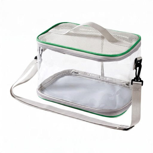 Faltbarer transparenter Käfig für Schmetterlinge und Insekten 26 x 19 x 19 cm Netzdeckel mit Reißverschluss Griff und Schultergurt Für die Zucht