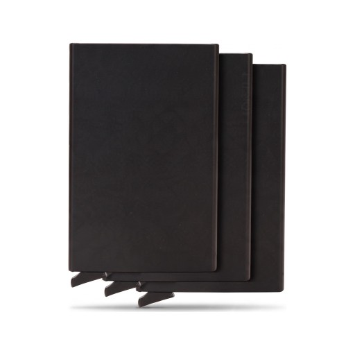 Juego de 3 estuches metálicos retráctiles para tarjetas con protección RFID 10,1 x 6,3 x 0,8 cm Para 5 a 6 tarjetas Cartera delgada
