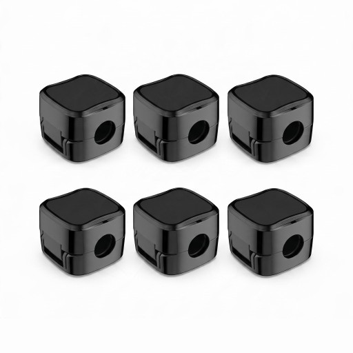 Clipes autocolantes para cabos 6 pcs 20 x 20 x 15 mm Suportes de encaixe não magnéticos Para cabos até 7 mm Para mesa e parede
