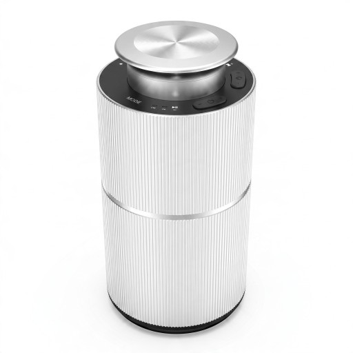 Portable Car Diffuser 20 ml USB Powered Metal 11.2 x 10.3 x 23.5 cm Ribbed Surface Fits in Cup Holder