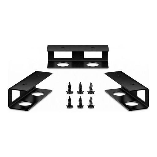 Laptop Holder Under Desk Set of 3 Metal Holders and 6 Screws For Devices Up to 2.5 cm Black Storage System for Laptop Mac Mini and Keyboard