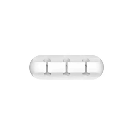Silikon kábelrendező 3 nyílással 82 x 22 x 17 mm Öntapadó kábelrögzítő 5 mm-ig Fehér Irodai asztalra és autóba