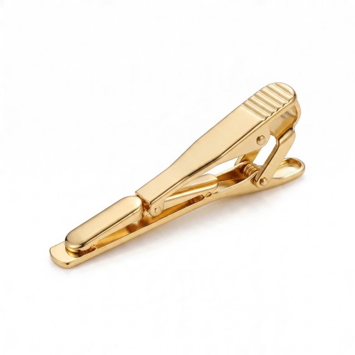 Pince à cravate Pince à cravate en métal avec clip à ressort et surface brillante Accessoire pour costume au travail et pour un mariage