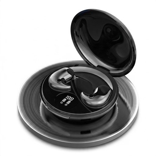 Écouteurs sans fil pour dormir Bluetooth 5.3 Mini écouteurs intra-auriculaires pour dormir sur le côté avec microphone et étui de chargement