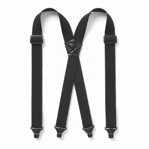 Men's X-Shaped Braces with Four Plastic Clips Width 3.8 cm Length 120 cm Elastic Polyester For Work and Suit