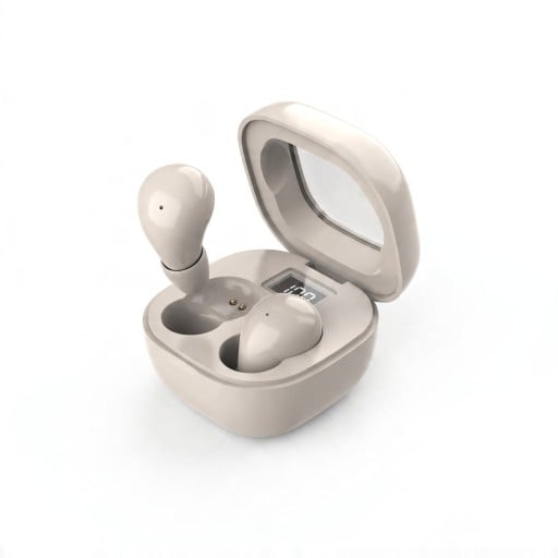 Mini Wireless Sleep Headphones Bluetooth 5.3 Earbuds 17 mm with Microphone Touch Control Case with Display
